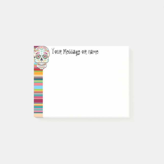 Feliz Muertos - Custom Sugar Skull Post-it® Notes (Front)