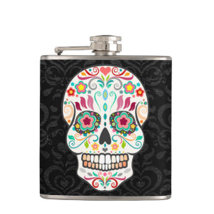 Feliz Muertos - Festive Sugar Skull Flask