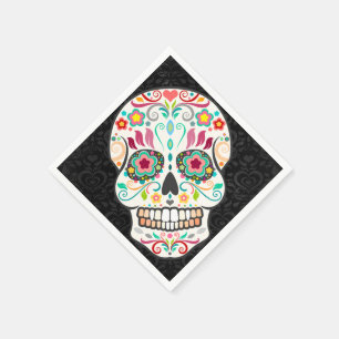 Feliz Muertos - Festive Sugar Skull Paper Napkins