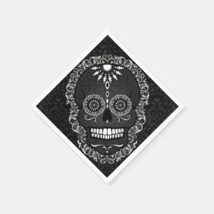 Feliz Muertos - Festive Sugar Skull Paper Napkins