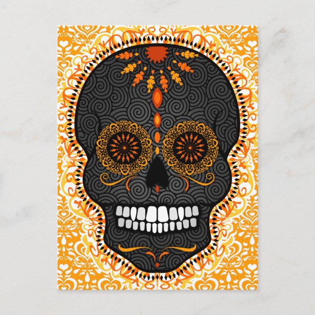 Feliz Muertos - Happy Sugar Skull Postcard (Front)