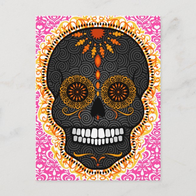 Feliz Muertos - Happy Sugar Skull Postcard (Front)