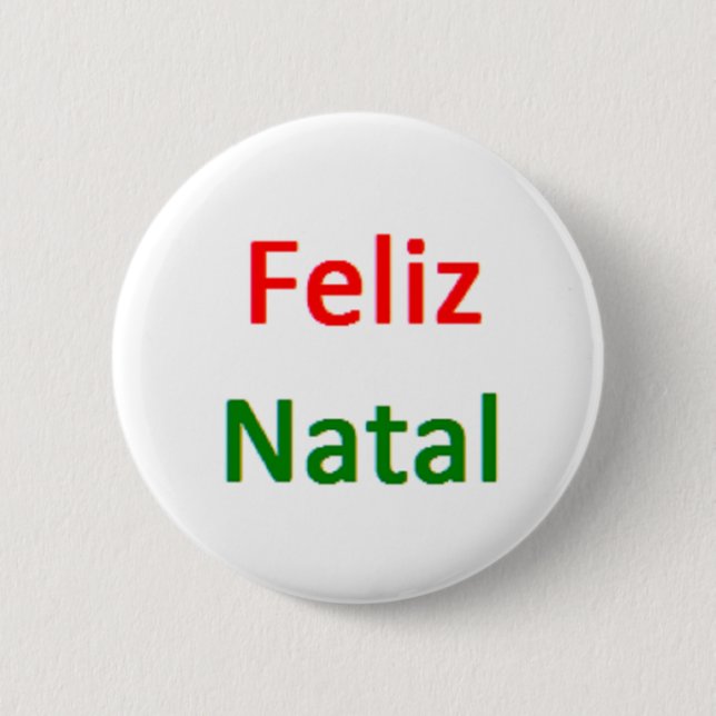 feliz natal coffee mug 6 cm round badge (Front)