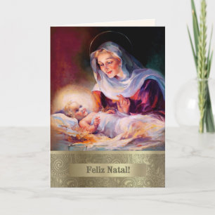 Feliz Natal. Fine Art Christmas Card in Portuguese