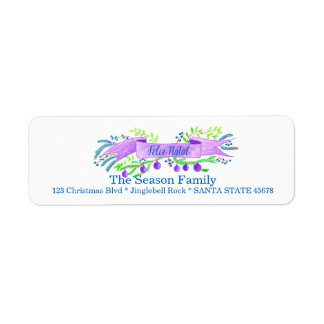 Feliz Natal, watercolor Christmas banner