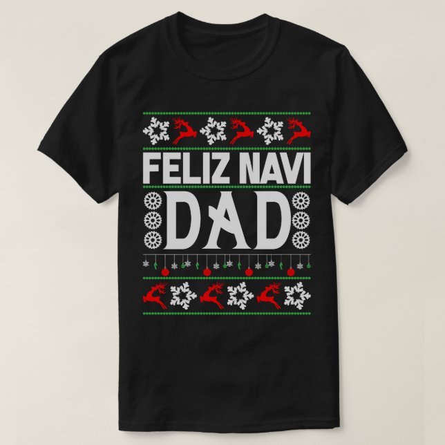 Feliz Navi Dad-Navidad Ugly Christmas Sweater (Design Front)