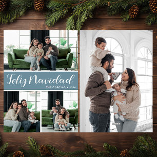 Feliz Navidad 4 Photo Flat Holiday Card