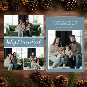 Feliz Navidad 4 Photo Flat Holiday Card