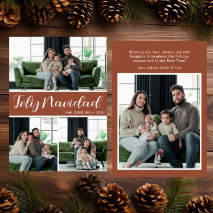 Feliz Navidad 4 Photo Flat Holiday Card
