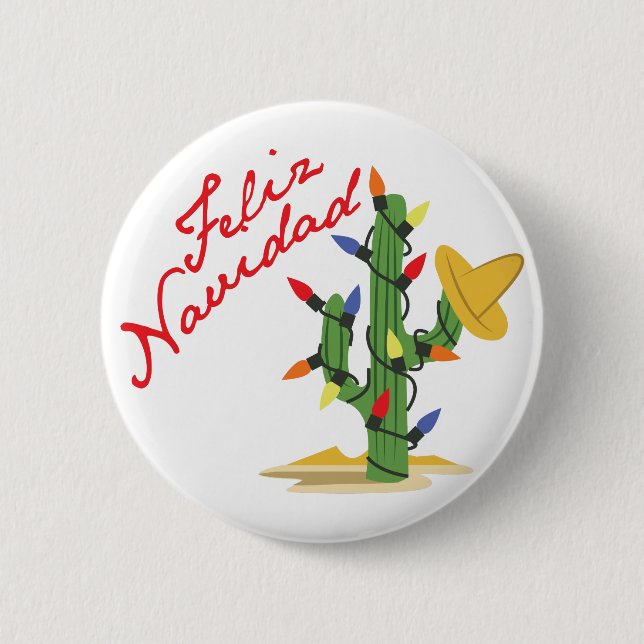 Feliz Navidad 6 Cm Round Badge (Front)