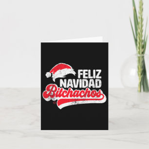 Feliz Navidad Achos Funny Santa Claus Spanish Xmas Card