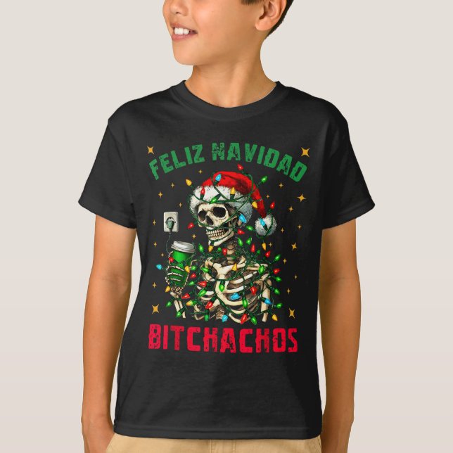 Feliz Navidad Achos Shirt Merry Xmas Christmas Lig (Front)