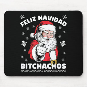 Feliz Navidad Achos Shirt Merry Xmas Funny Santa  Mouse Pad