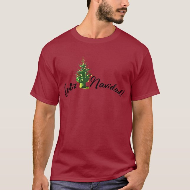 Feliz Navidad! arbol de navidad T-Shirt (Front)