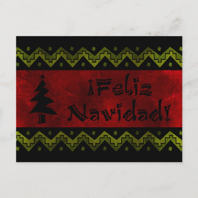 Feliz Navidad arriba Holiday Postcard (Front)