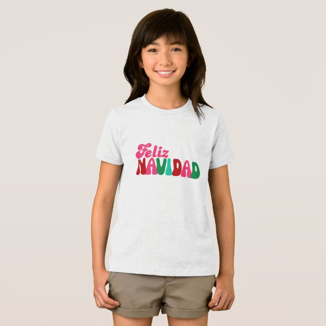 Feliz Navidad - Bright Maximalist  Tri-Blend Shirt (Front Full)