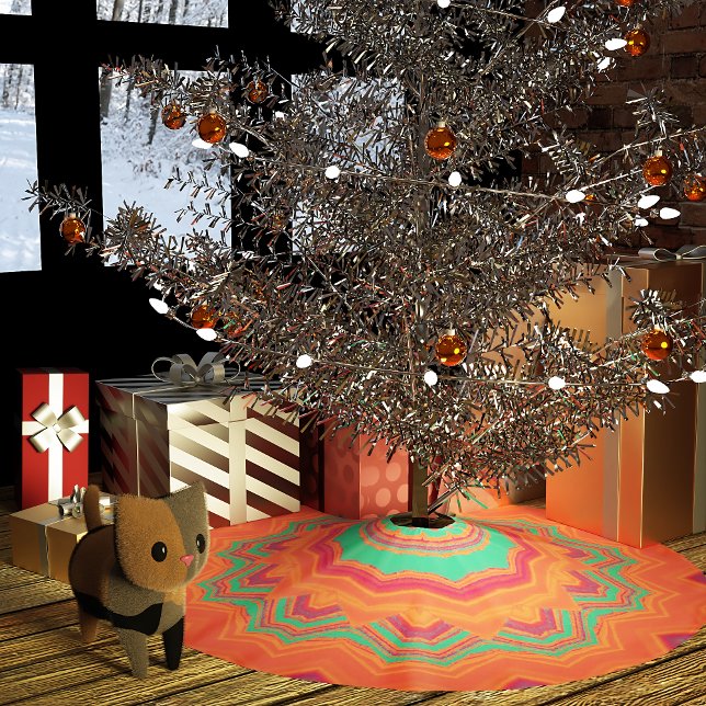 Feliz Navidad Brushed Polyester Tree Skirt (Creator Uploaded)