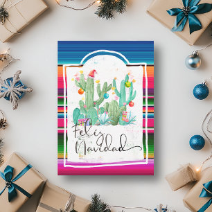 Feliz Navidad Cactus Christmas Spanish Holiday Card