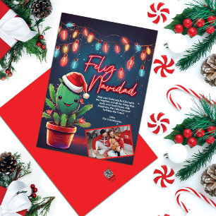 Feliz Navidad Cactus Family Photo Christmas Holiday Card