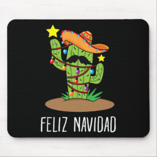Feliz Navidad Cactus - Mexican Tree Christmas In J Mouse Pad