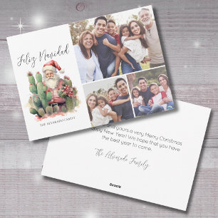Feliz Navidad Cactus Photo Christmas Holiday Card