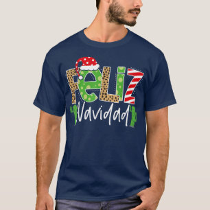 Feliz Navidad Cactus Spanish Christmas Matching Pa T-Shirt