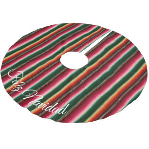 Feliz Navidad Christmas Brushed Polyester Tree Skirt