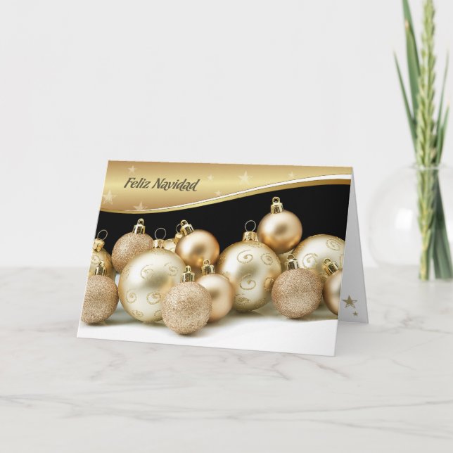 Feliz Navidad. Christmas Card in Spanish (Front)