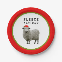Feliz Navidad Christmas Holiday Party Paper Plates