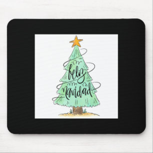 Feliz Navidad Christmas Tree T Shirt Mouse Pad