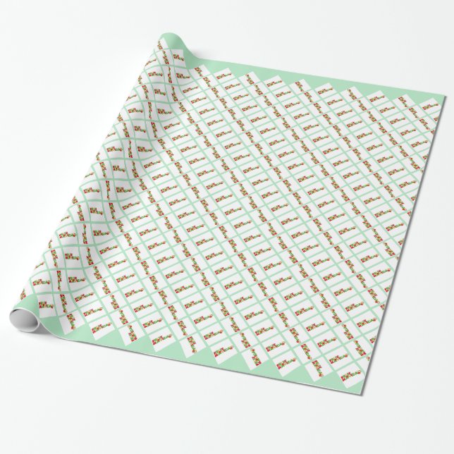 Feliz Navidad colourful Christmas Wrapping Paper (Unrolled)