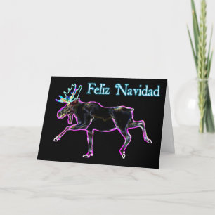 Feliz Navidad - Electric Moose Holiday Card