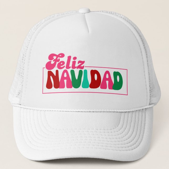 Feliz Navidad - Fun colourful Trucker Hat (Front)