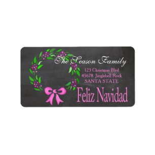 Feliz Navidad Holiday Address Label
