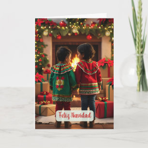 Feliz Navidad Holiday Folded Greeting Card
