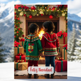 Feliz Navidad Holiday Folded Greeting Card ()