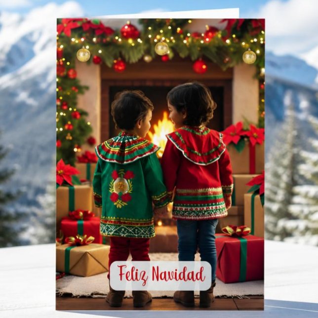 Feliz Navidad Holiday Folded Greeting Card () (Creator Uploaded)