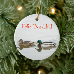 Feliz Navidad - Mallards Ceramic Tree Decoration
