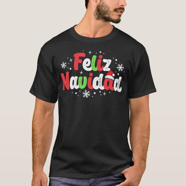 Feliz Navidad Matching Family Spanish Christmas Me T-Shirt (Front)