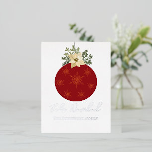 Feliz Navidad-Merry Christmas Red Ornament Holiday