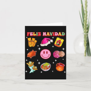 Feliz Navidad Mexican Christmas Mexico Food Men Wo Card