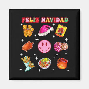 Feliz Navidad Mexican Christmas Mexico Food Men Wo Magnet