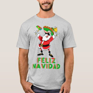 Feliz Navidad Mexico Christmas Santa T-Shirt