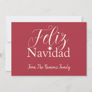 Feliz Navidad  Modern Christmas Family Holiday   Invitation