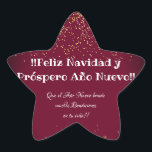 Feliz Navidad Modern Glitter Lettering Christmas  Star Sticker<br><div class="desc">Check our Shop with our Funny Latinos Essential Spanish Sayings and find amazing and trendy Gifts ideas design Specially for that Special Latino in your Life.</div>