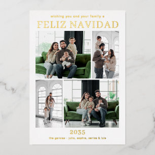 Feliz Navidad Multi Photo Gold