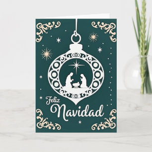 Feliz Navidad Nativity Scene Card