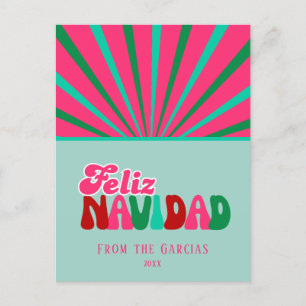 Feliz Navidad - Non Photo custom Holiday Postcard