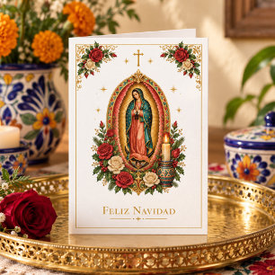 Feliz Navidad Our Lady of Guadalupe Mass Offering Card