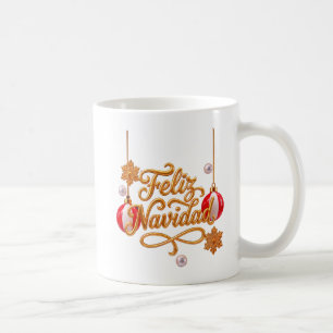 Feliz Navidad Peru Gold Christmas Coffee Mug